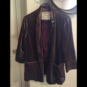 Anthropology brushed velvet blazer